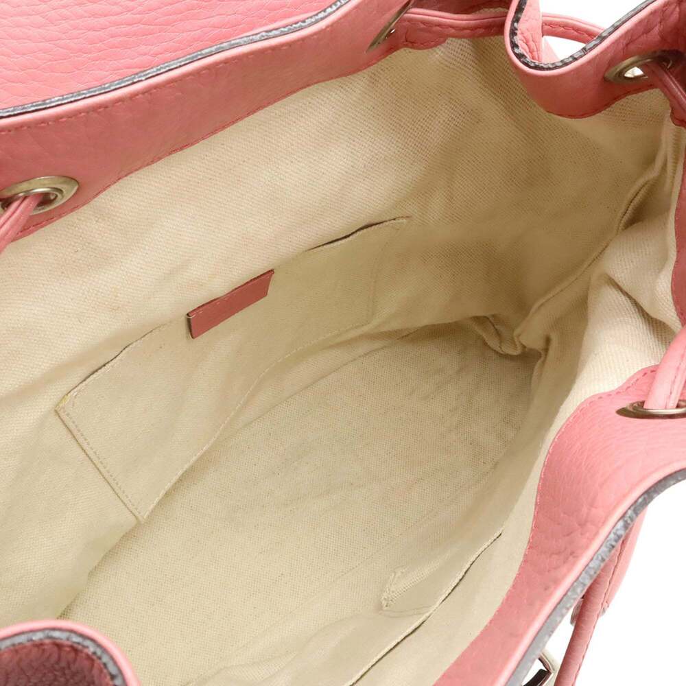GUCCI Pink Leather Bamboo Shoulder Bag - Picture 7 of 10